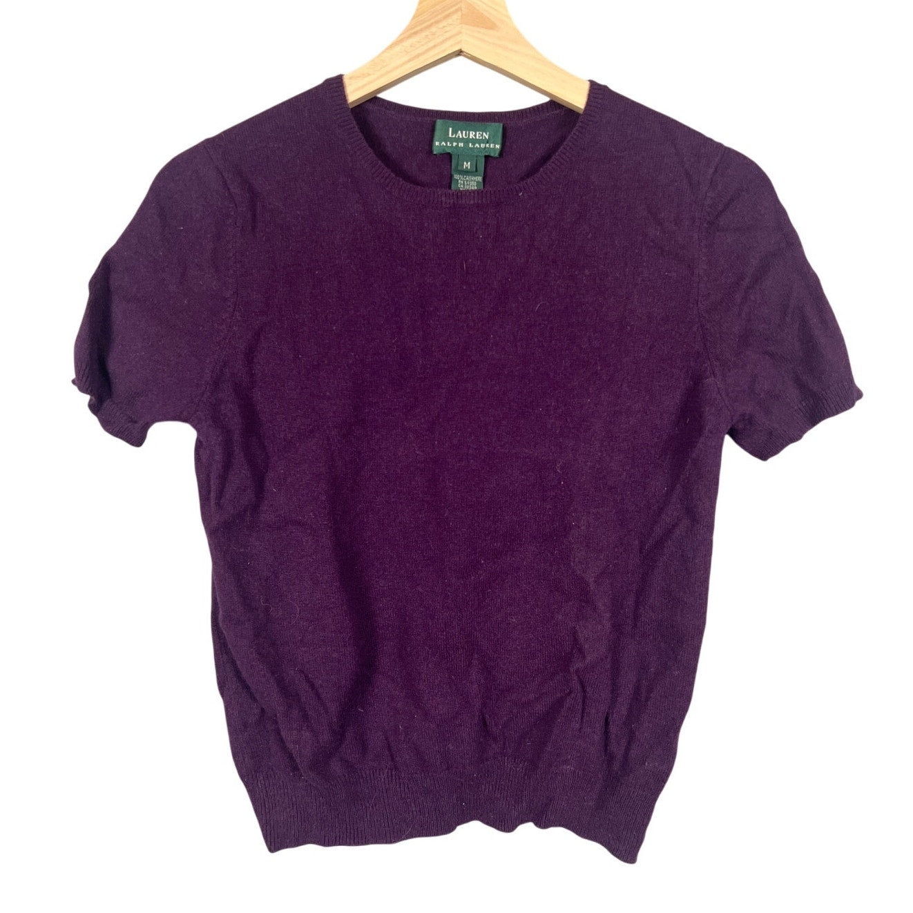 Lauren Ralph Lauren 100% Cashmere Purple Top Women Size M