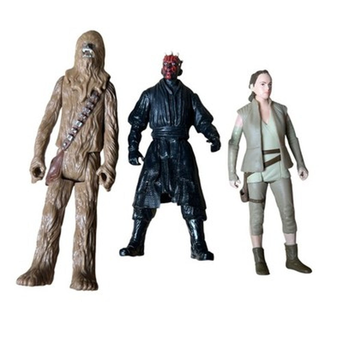 Hasbro Star Wars Action Figures Chewbacca Darth Maul Rey Brown Black Tan 3.75in