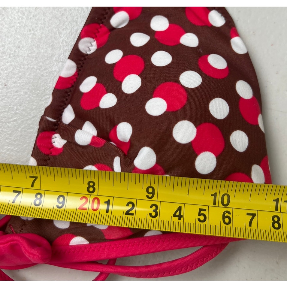 Victoria Secret Polka Dot Swim Top Red Size Medium