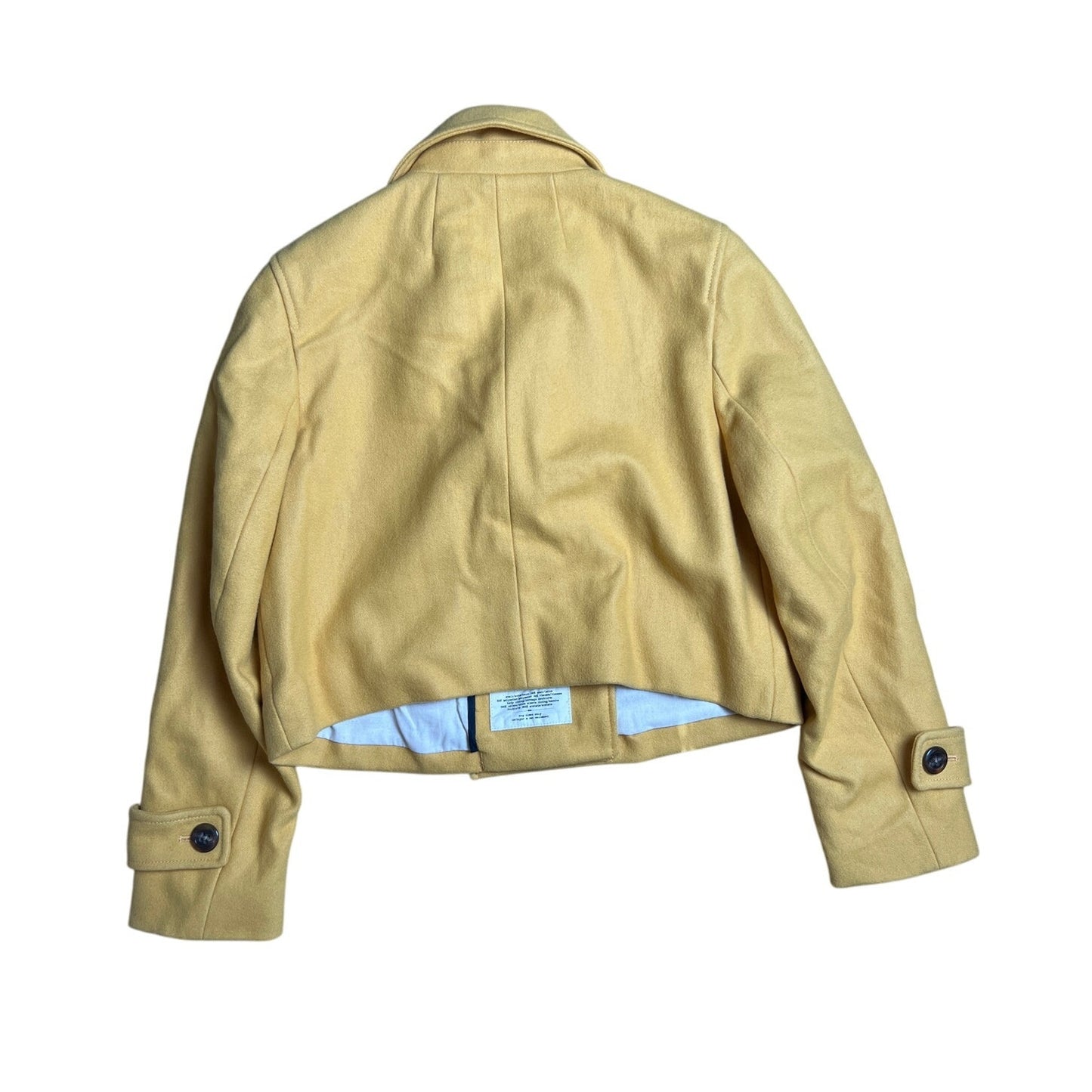 Anthropologie Cartonnier Luisa Marigold Cropped Wool Pea Coat Womens Size Small