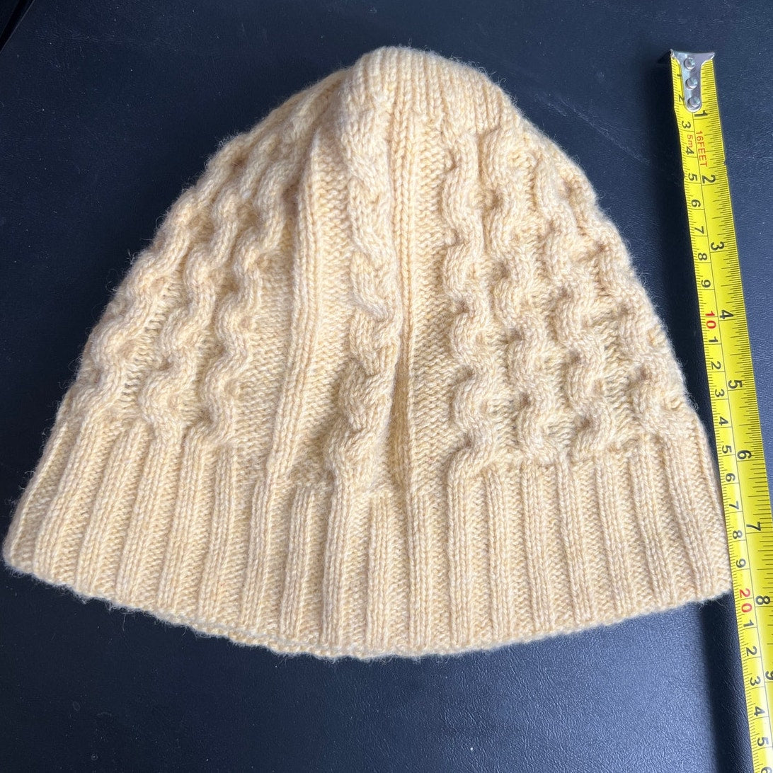 Patagonia One Size Recycled Wool Cream Coastal Cable Beanie