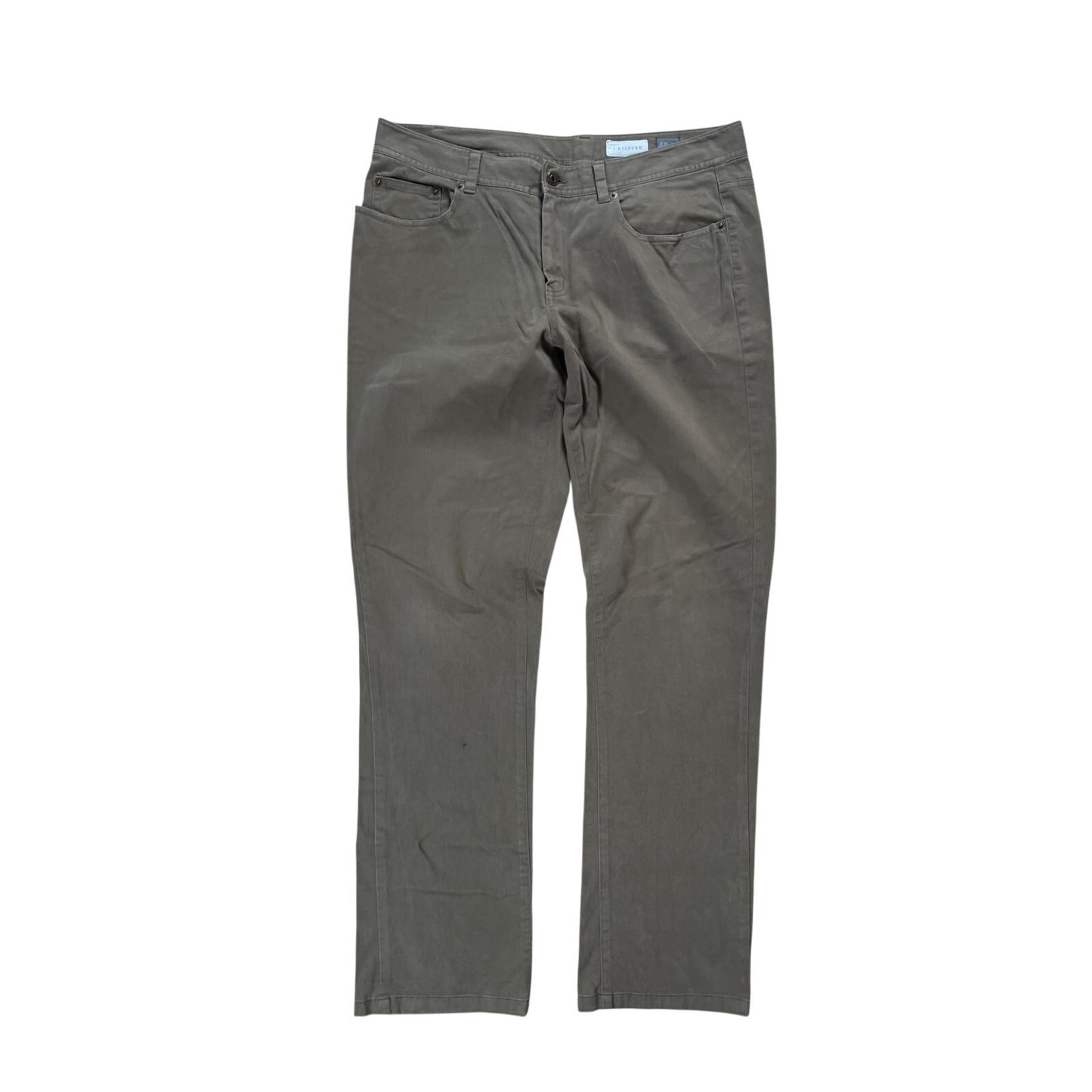 J. Hilburn Mens 35 Taupe Straight Leg Brown Pants