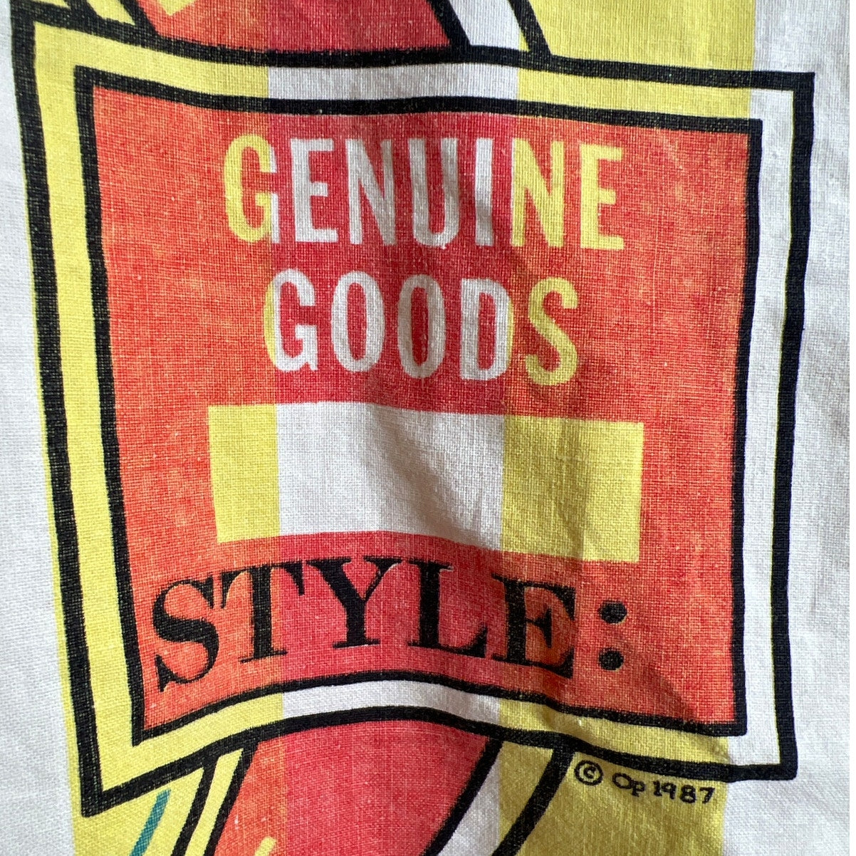 1987 Ocean Pacific Large Vertical Stripe Surf Lounge Shirt