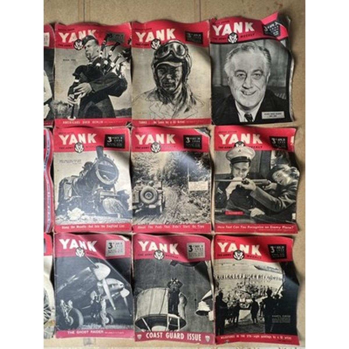 Yank The Army Weekly Magazines WWII 1940s British Original Militaria Lot UK