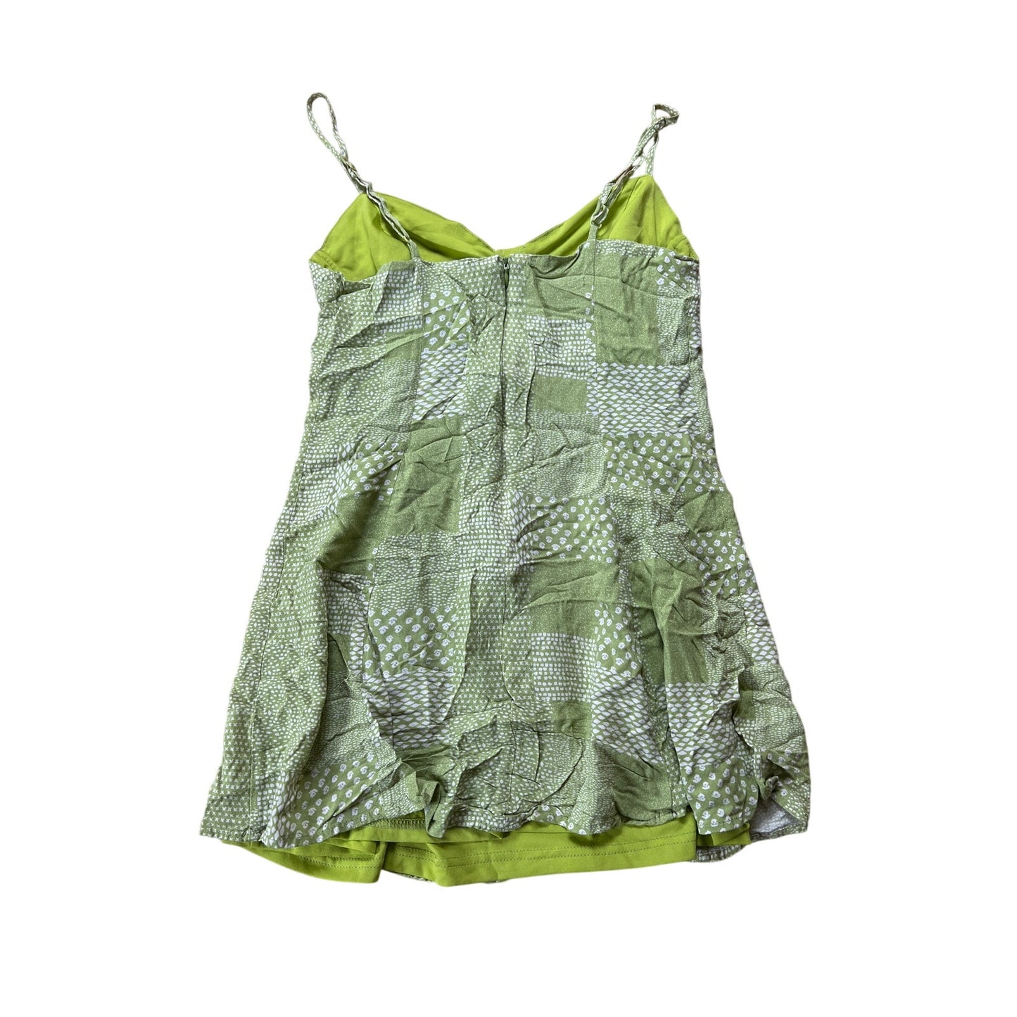 Pacsun Green Patch Dress Size S Adjustable Straps & Zipper