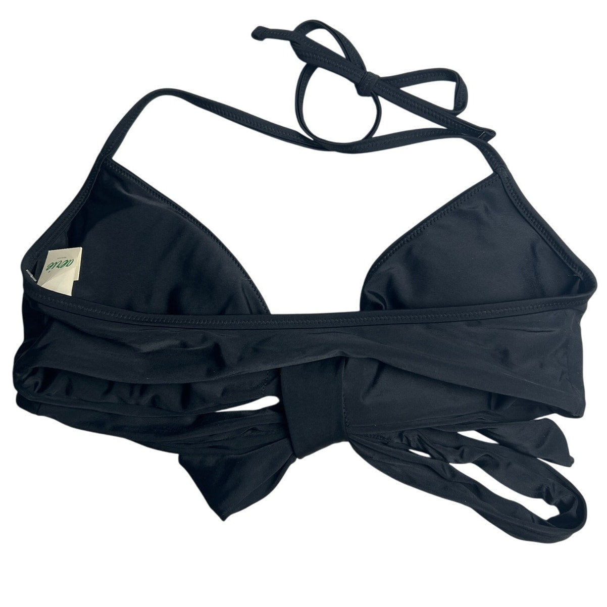 Aerie NWT Medium M Black Bikini Swim Top Bow Tie Front