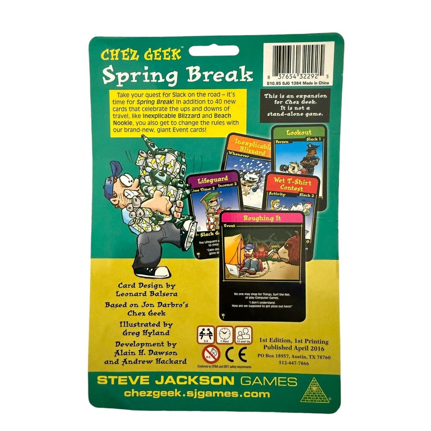 Chez Geek Spring Break Expansion Pack Steve Jackson Games SJG1384 NEW