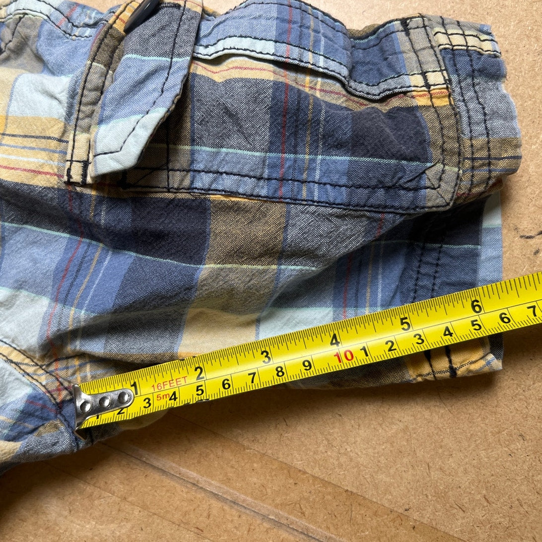 Tea Collection Plaid Boy Size 5 Blue/Yellow Shorts