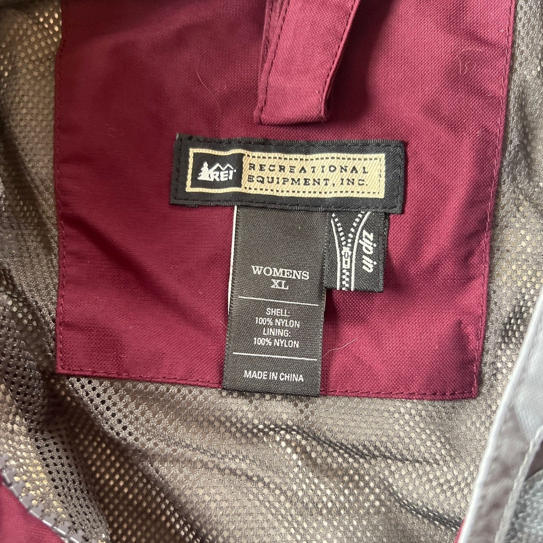 REI Maroon and Gray Winter Jacket Women Size XL