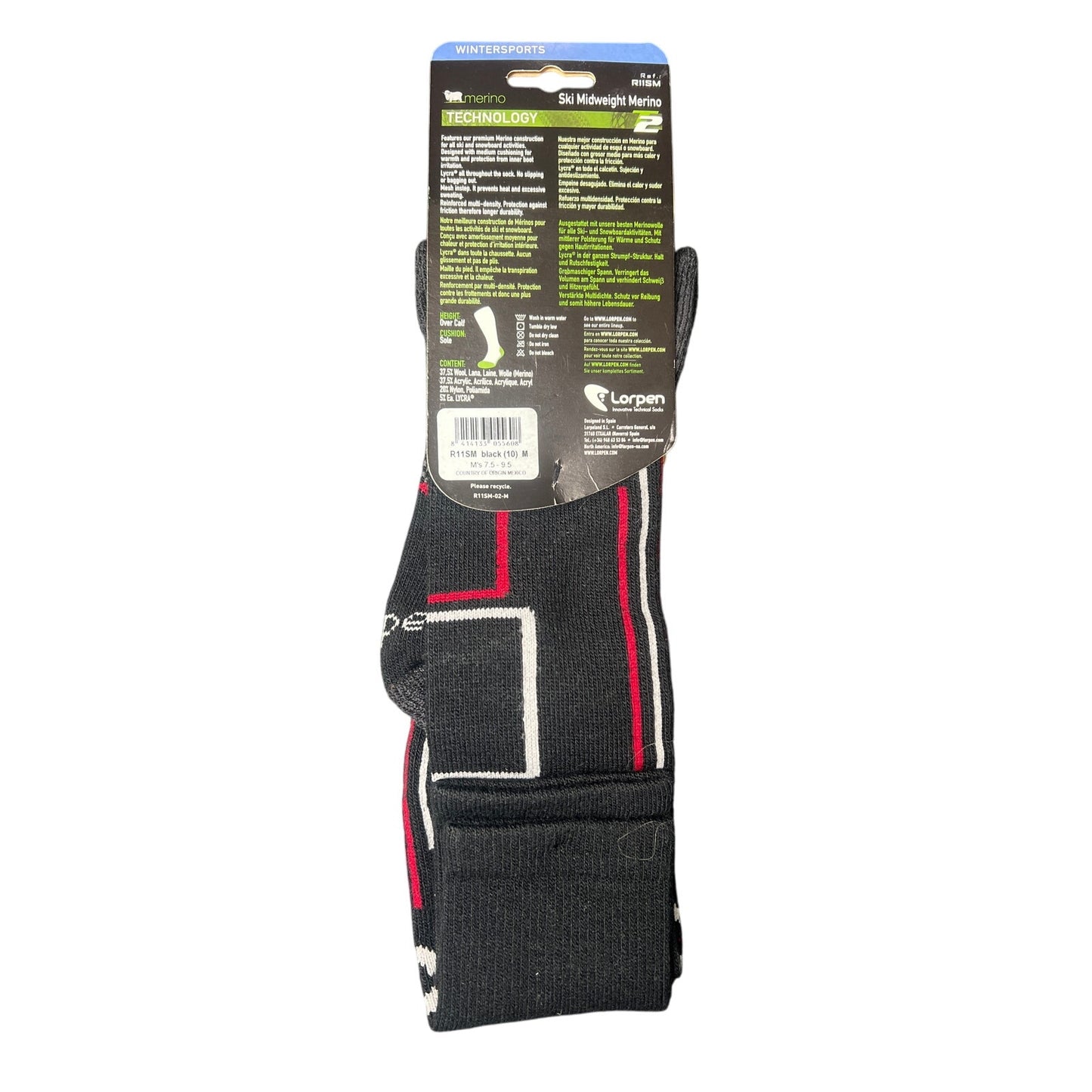 Lorpen Ski Midweight Merino Wintersport Size Medium NWT T2 Women’s Size 9-11