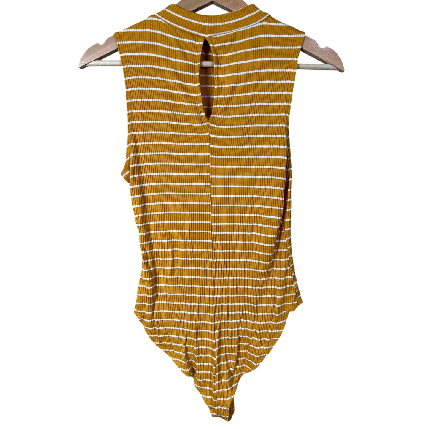 Forever 21 Women’s Yellow & White Bodysuit *Dimensions In Picture*