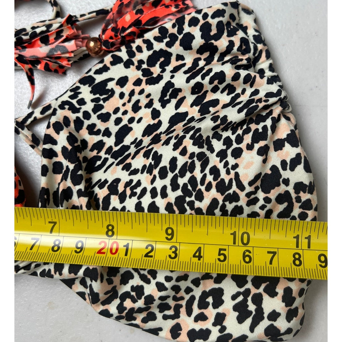 H&M Cheetah Print Orange & White Bikini Top 10