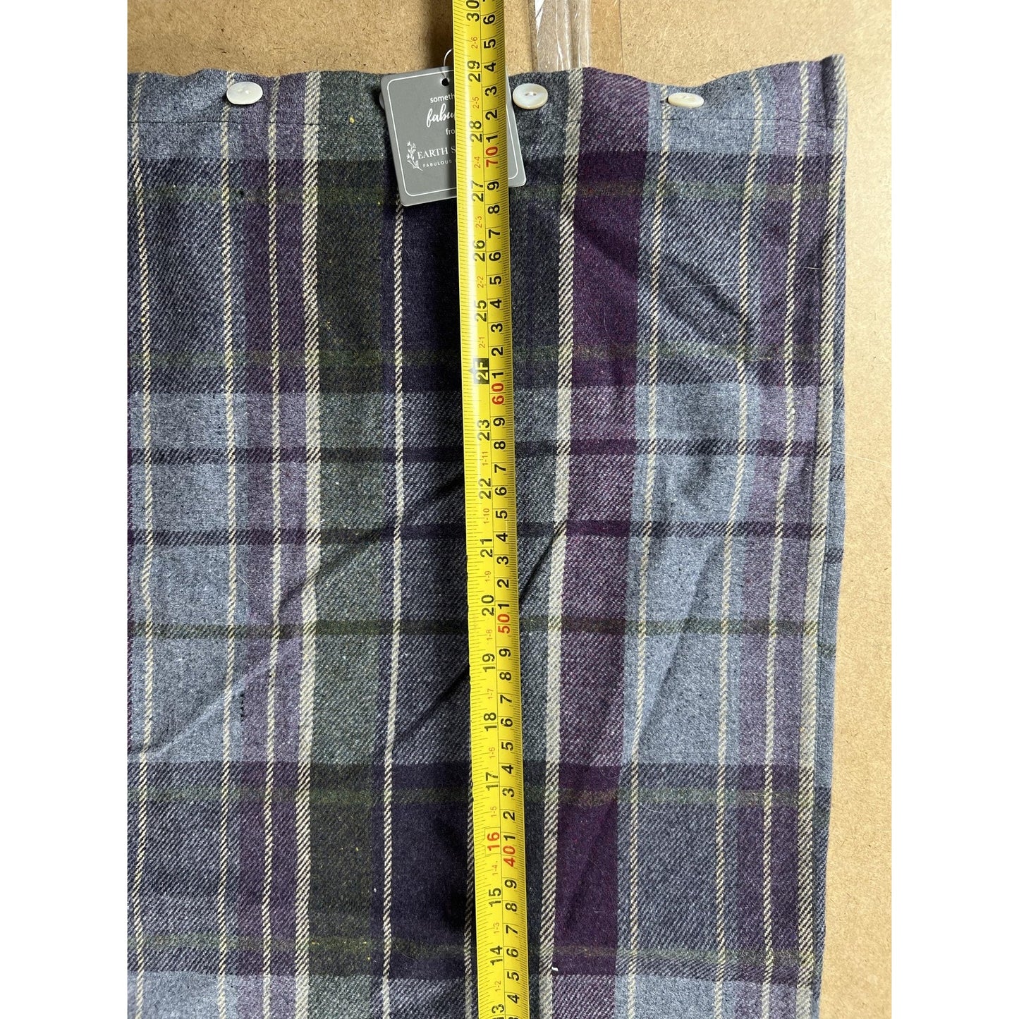 Earth Squared Cushion Cover Gray 60x60 Cm 100% Wool Checked Traditional