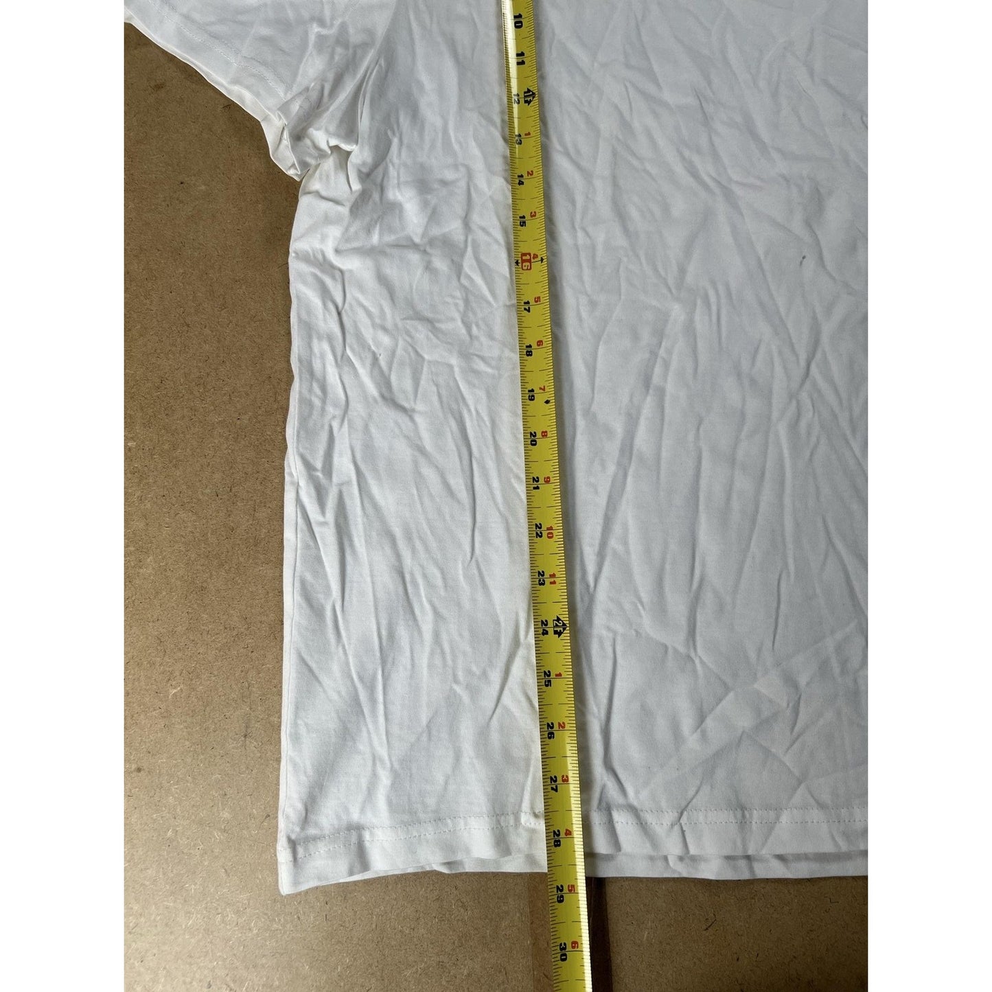 H&M Shirt Mens XL White Cotton Crew Neck Tagless Basic Jersey Summer Lightweight