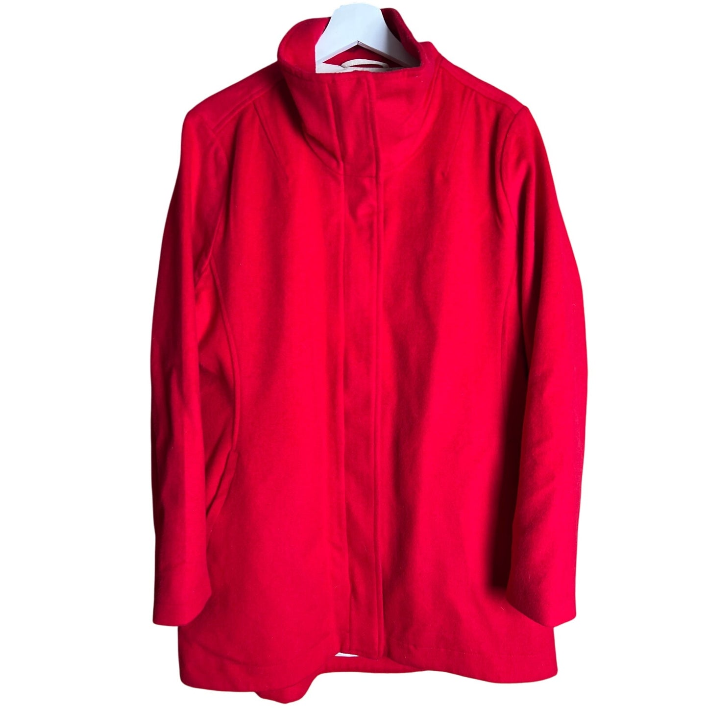 Pendleton Size Large Cotton Cascade Wool Coat Womens Red Water Repellent