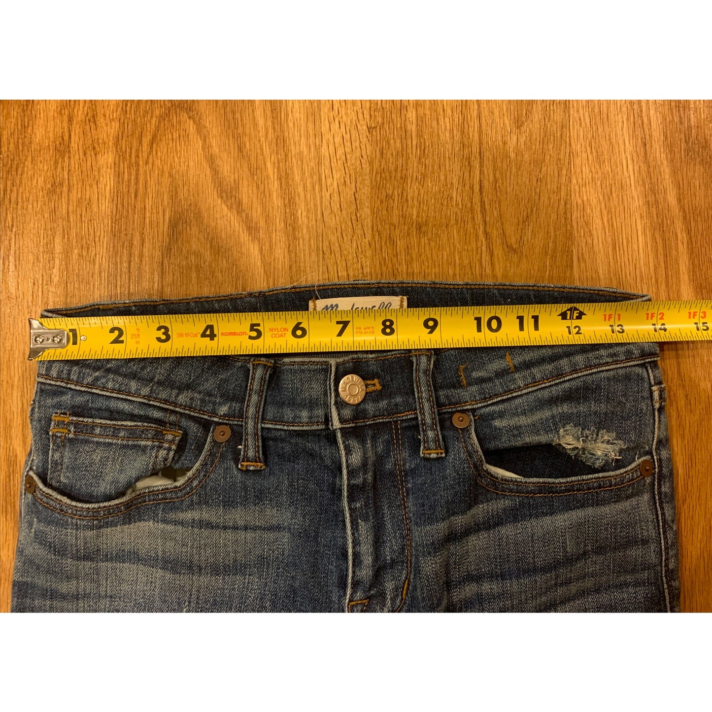 Madewell Size 26 Skinny Skinny Blue Jeans Patched Distressed Denim 26 - EUC