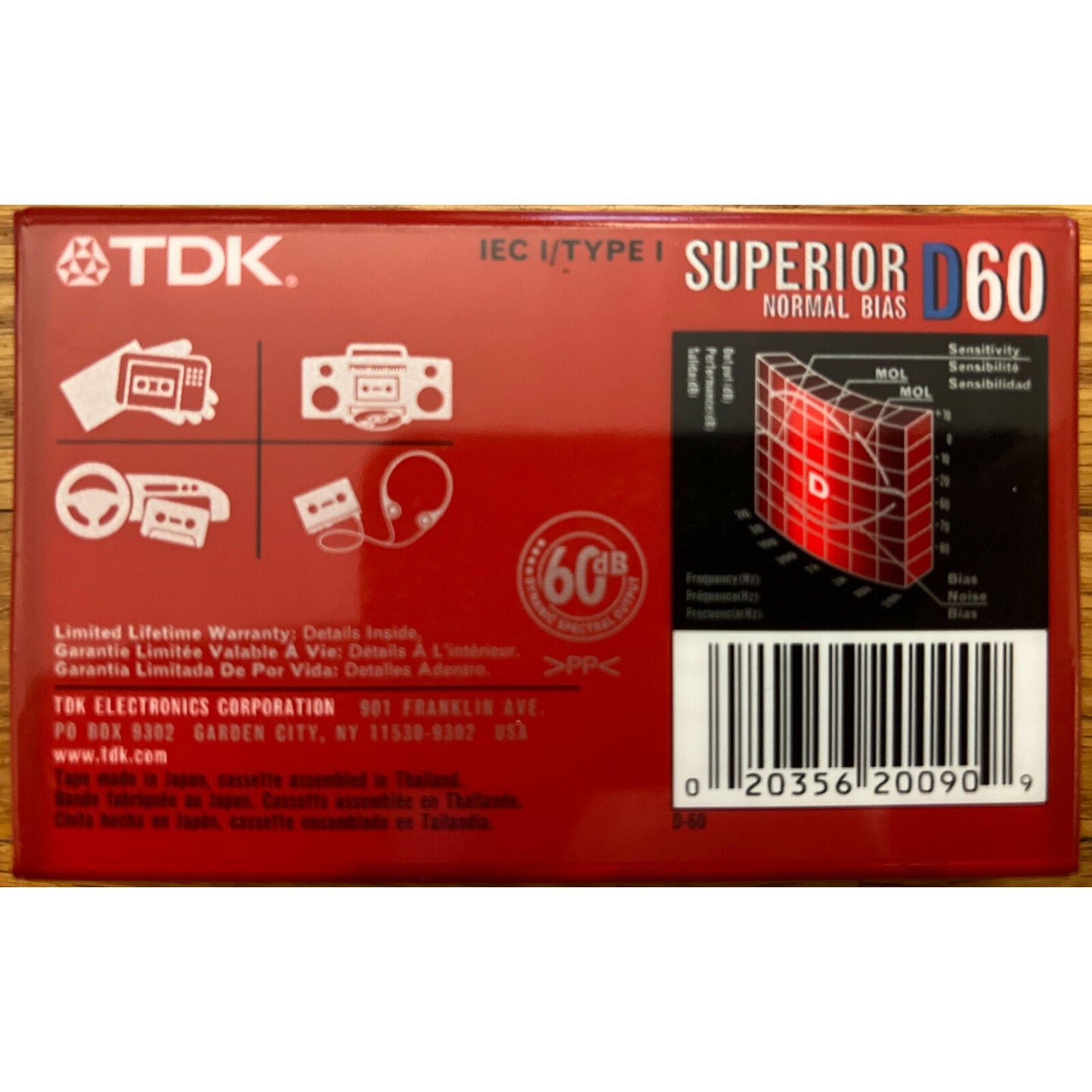 TDK D60 High Output Superior Normal Bias Blank Audio Cassette Tapes Qty 7
