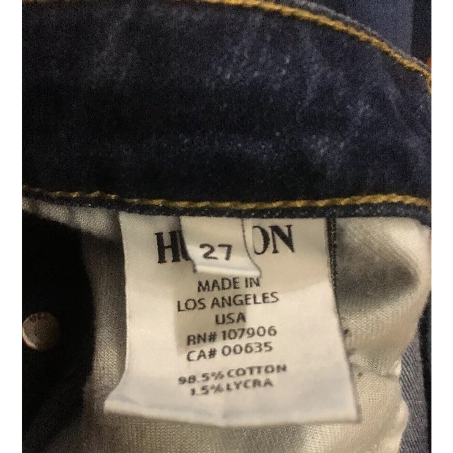 Hudson Women’s Blue Cut Jeans Size 27 Inseam 25” Made in USA Cut-off - EUC