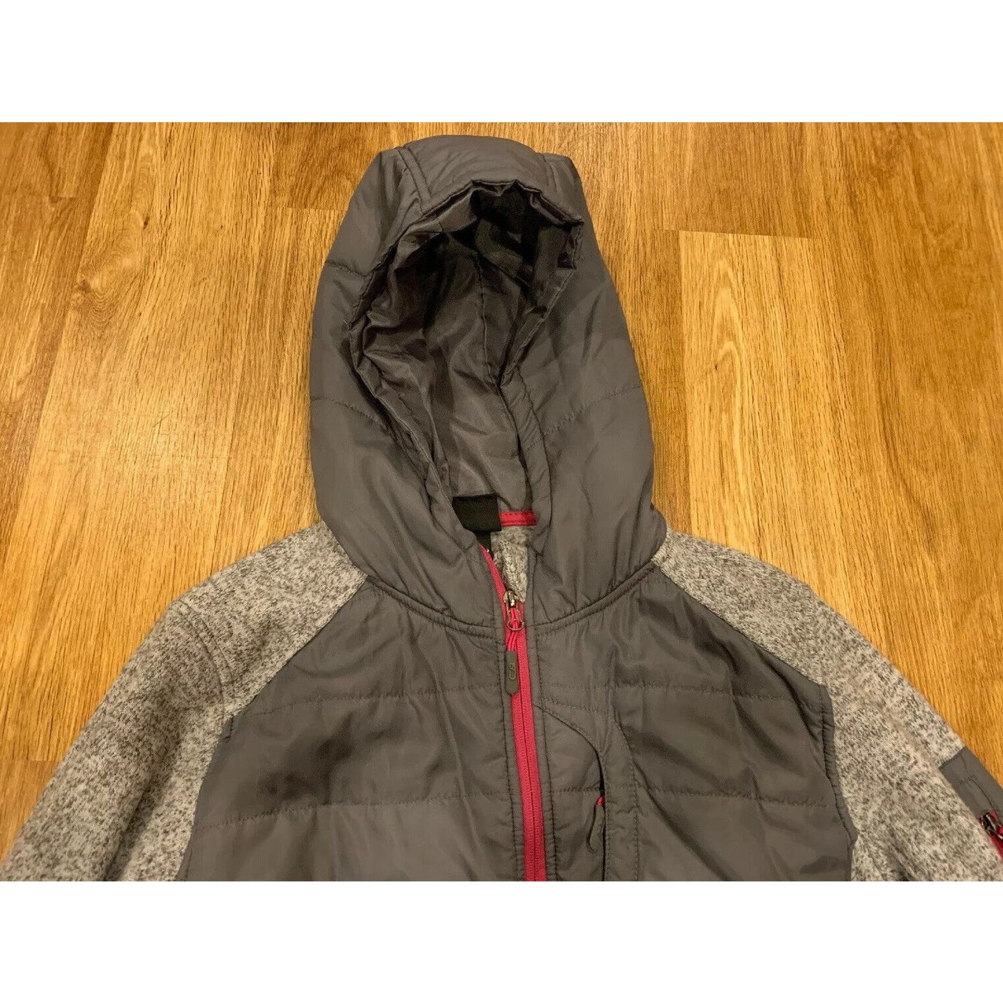 CB SPORTS Performance Knit Fleece Mint Heather Grey Jacket Coat Womens Sz XL