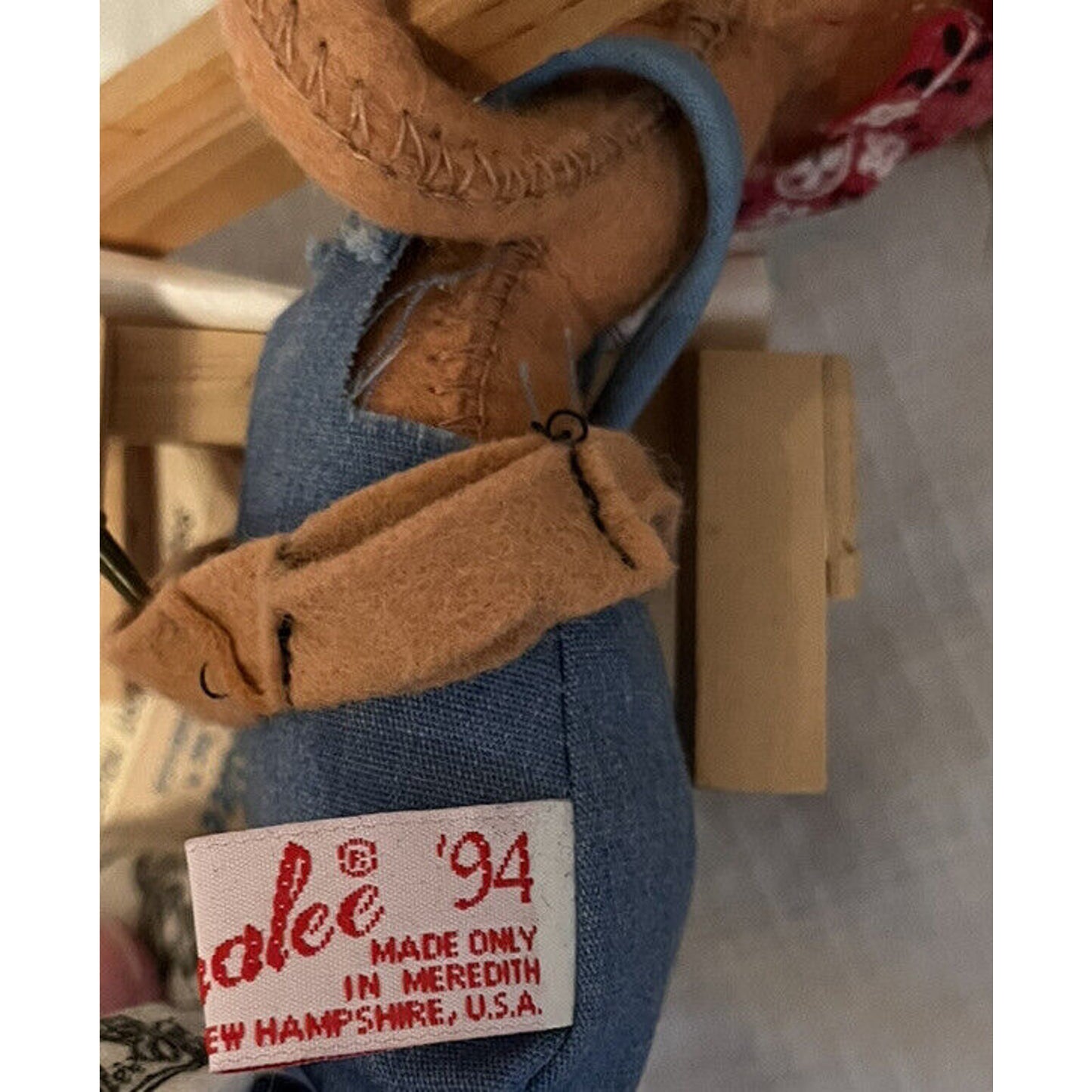 7 inch Annalee 1994 habitat construction mouse Nails Hammer Blue Print - NWT