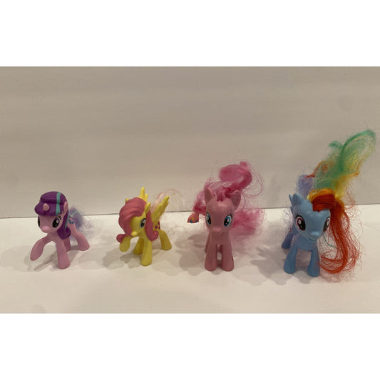 2010 My Little Pony Figures Lot Of 4 Rainbow Dash Pinkie Pie Buttercup Twilight
