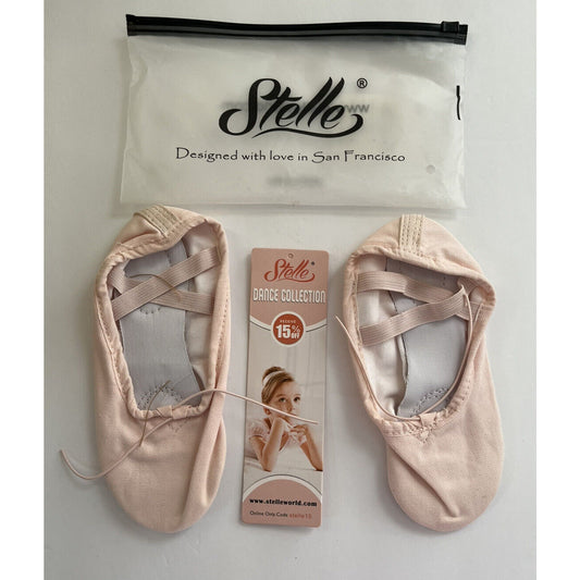 Stelle Pink Girls Canvas Ballet Slipper Yoga Dance Toddler / Little Kid - Size 1 M/L