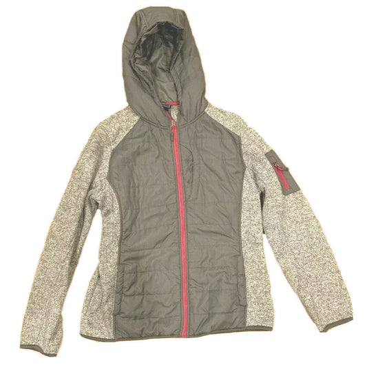 CB SPORTS Performance Knit Fleece Mint Heather Grey Jacket Coat Womens Sz XL