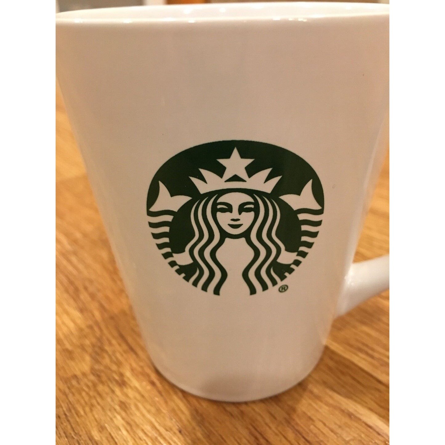 STARBUCKS Coffee Mug 2017 Cup 10 oz Mermaid Siren Logo White Green Black Ceramic