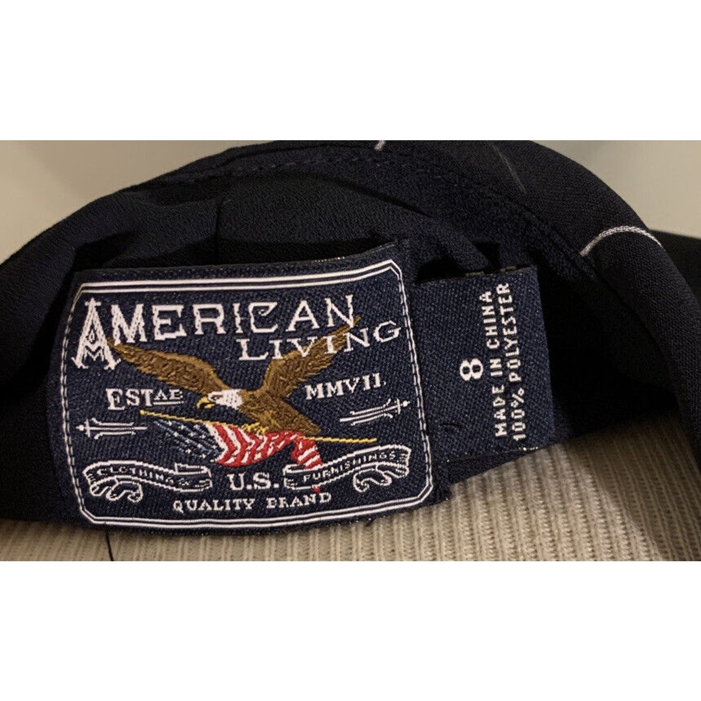 American Living Women's Maxi Dress Sleeveless Black And White Striped Size 8