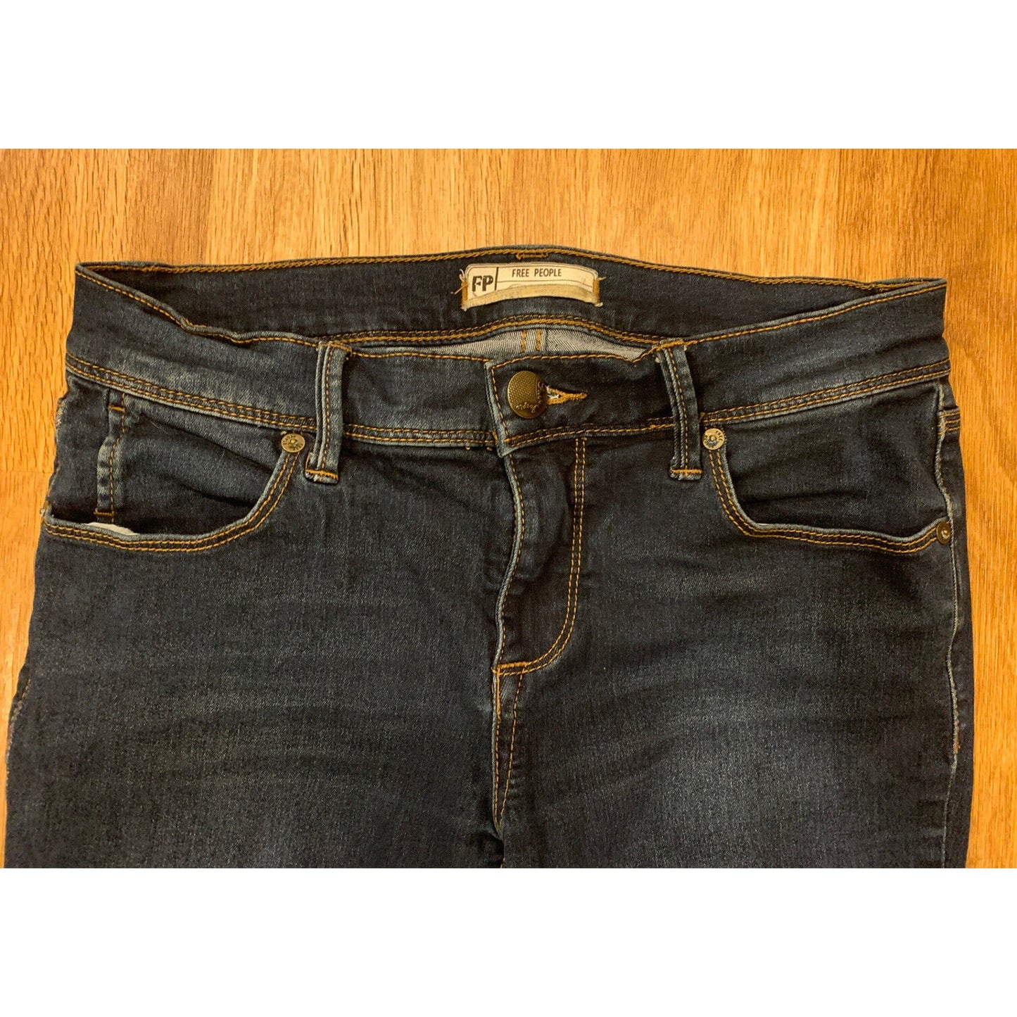 Free People FP Skinny Dark Blue Wash Jegging Jeans Waist 27 - EUC