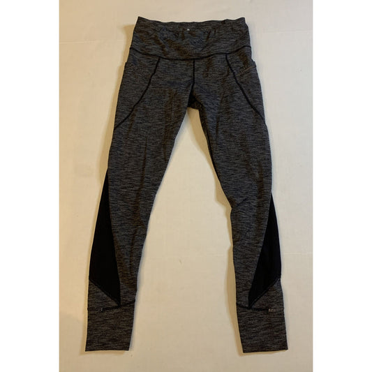Athleta Gray Black Leggings Athletic size Small S - EUC