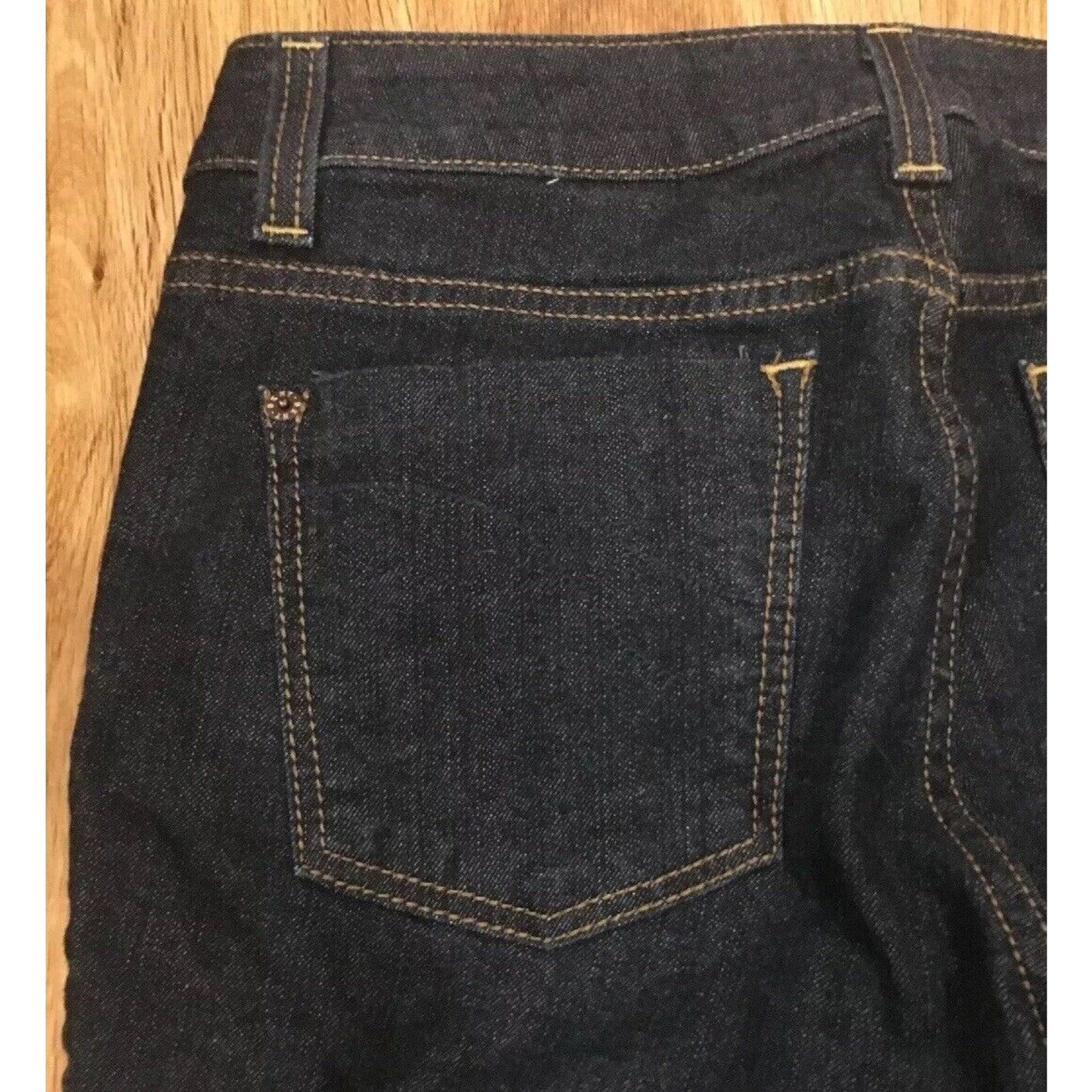 DKNY Jeans Soho New Wide Leg Denim 10S Dark Blue Women's Stretch - NWOT