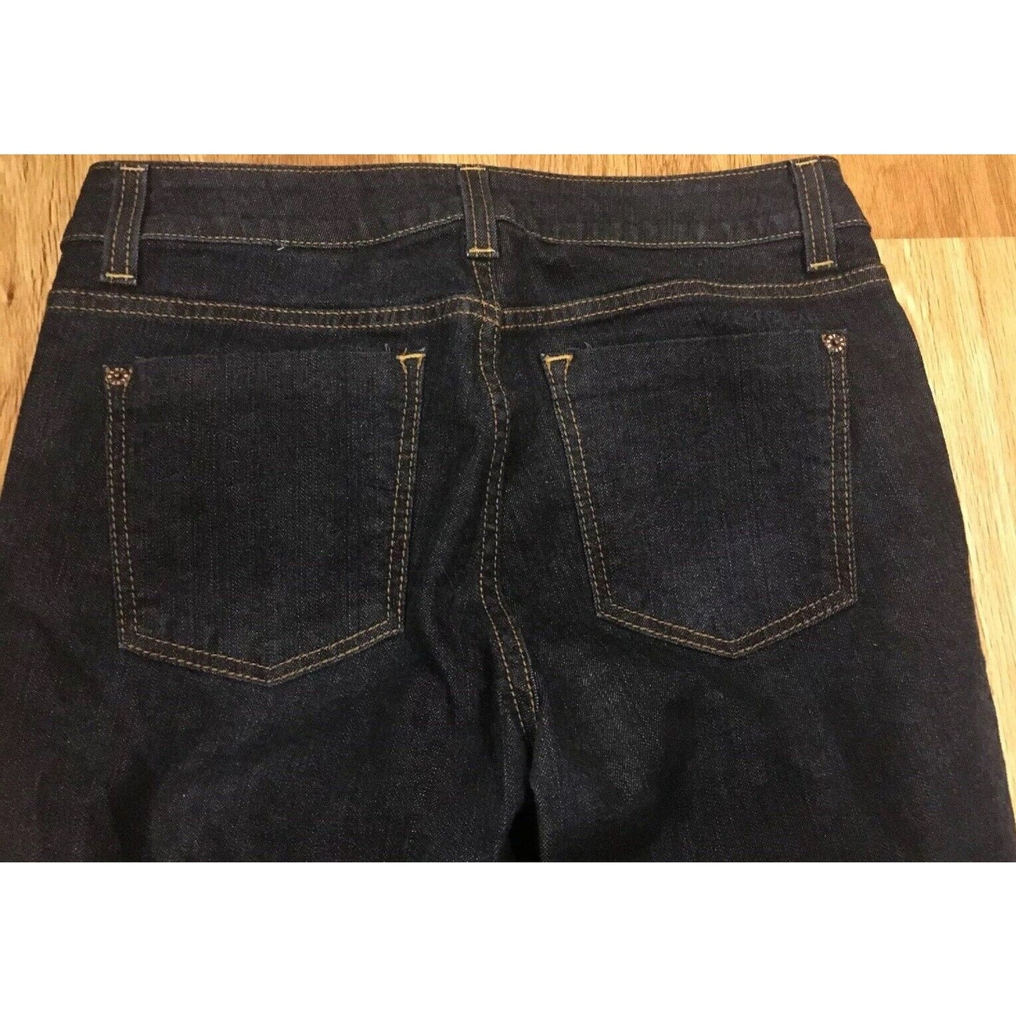 DKNY Jeans Soho New Wide Leg Denim 10S Dark Blue Women's Stretch - NWOT