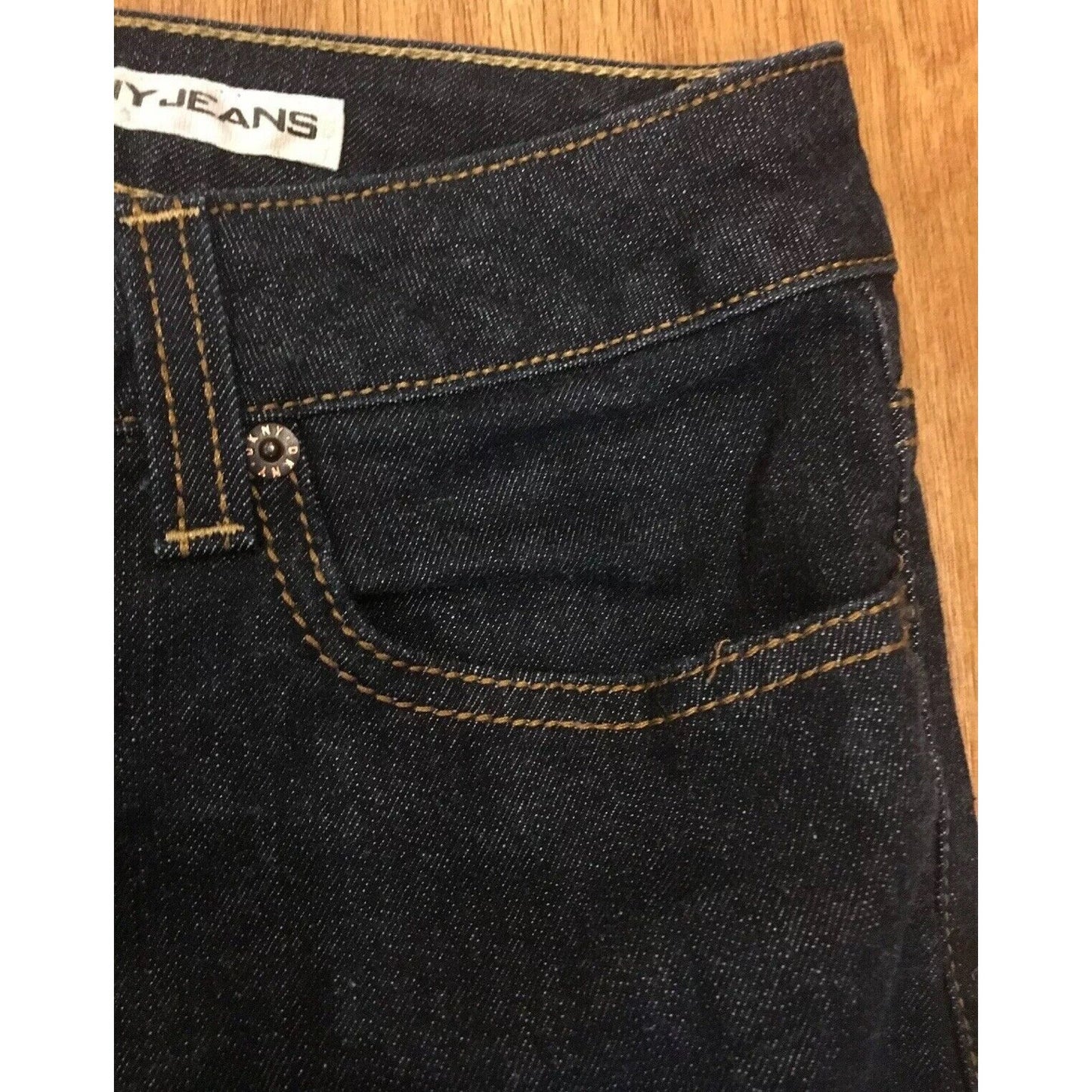 DKNY Jeans Soho New Wide Leg Denim 10S Dark Blue Women's Stretch - NWOT