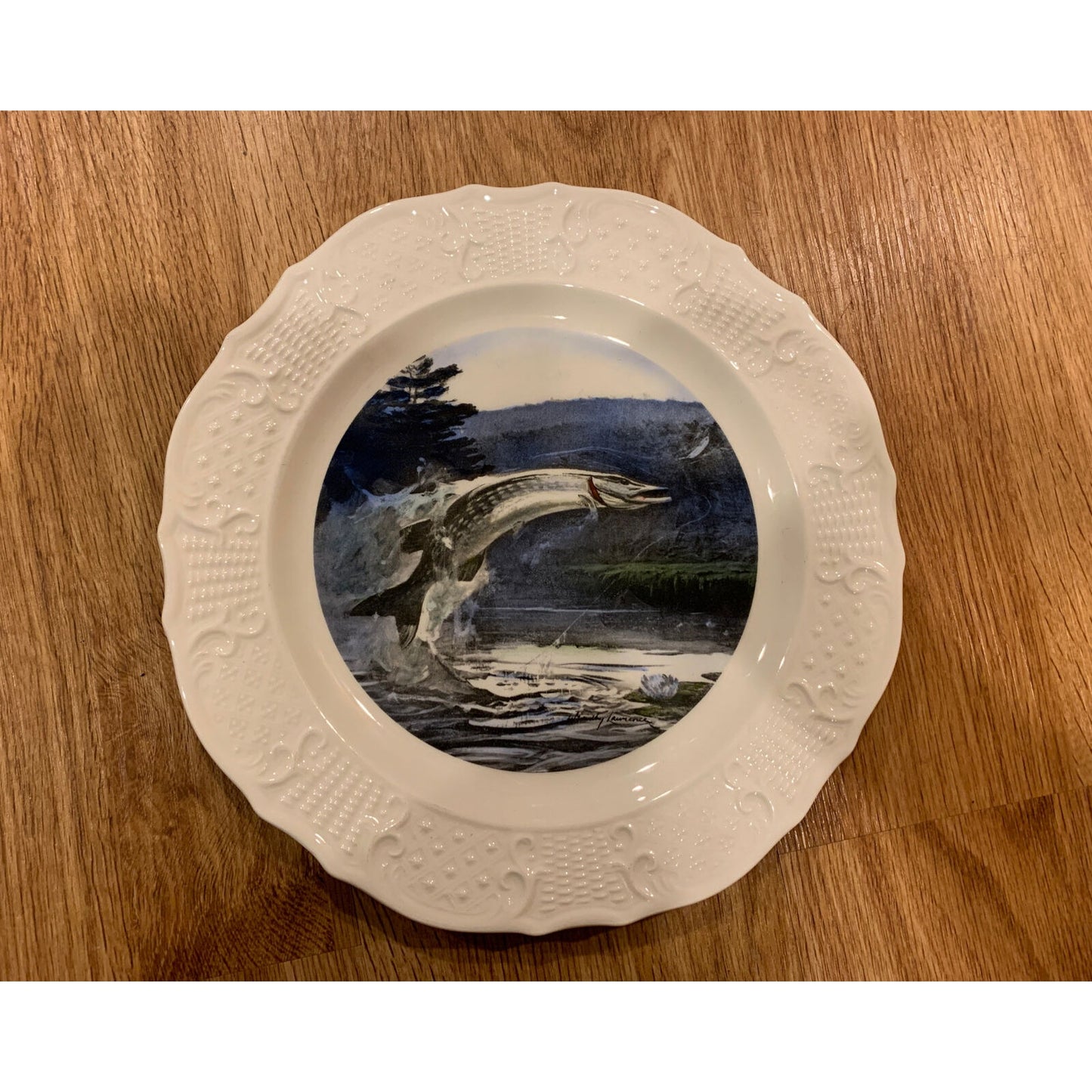 6 Hand Colored 10" Wild Life Plates Painted Especially For The House Of Seagram