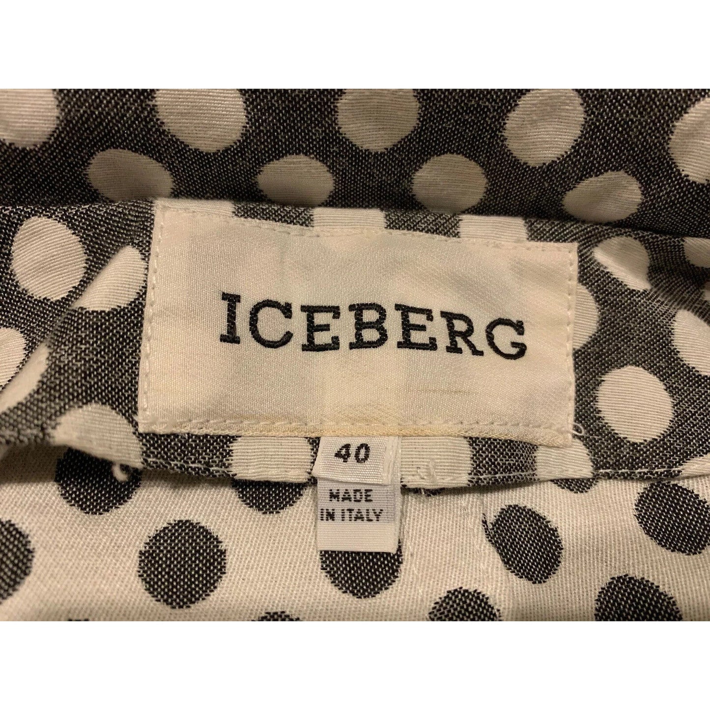ICEBERG Italian Women's Blazer Jacket Size XS 40 Gray and White - NWOT