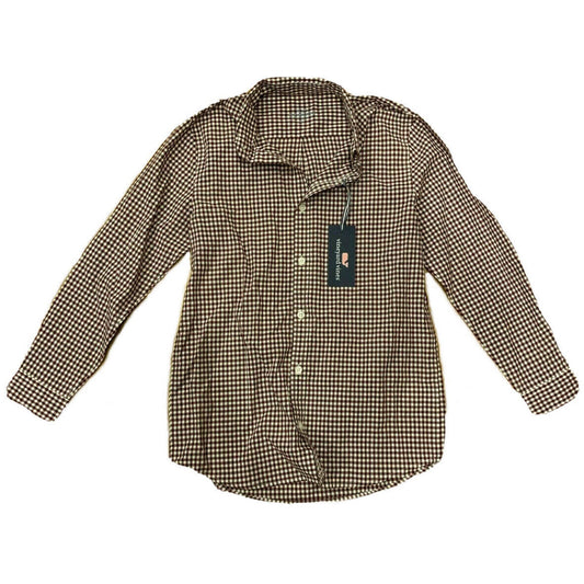 Boy's Vineyard Vines Red Checkered M Medium 12-14 Button Dress Shirt NWT