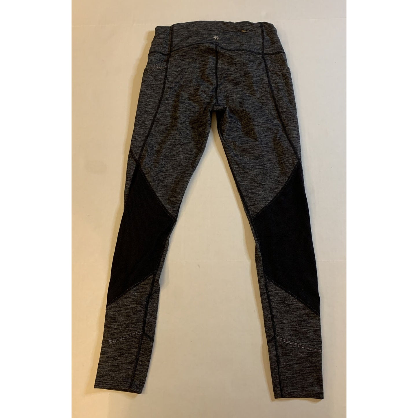 Athleta Gray Black Leggings Athletic size Small S - EUC