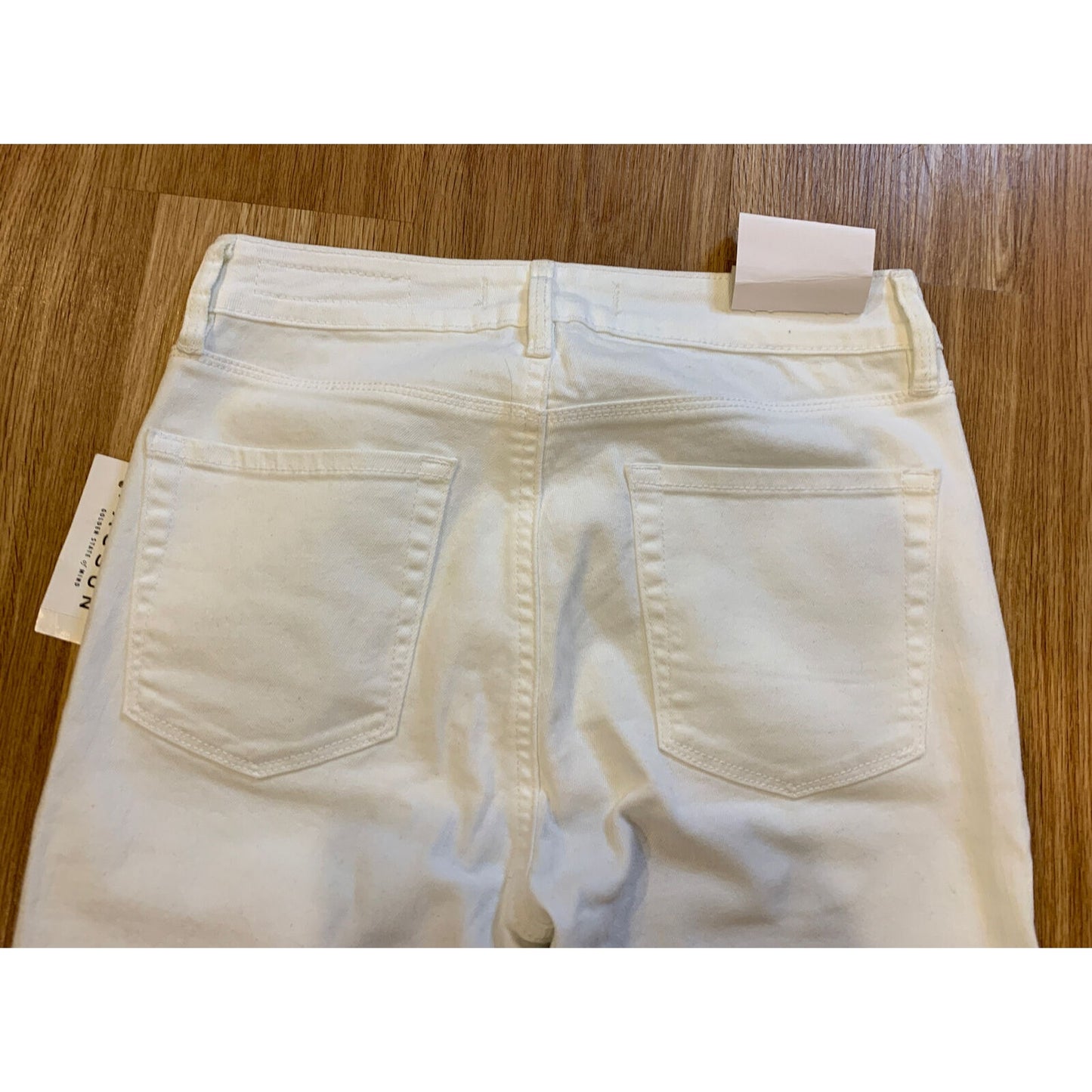 BULLHEAD DENIM CO. WORN WHITE RIPPED MID RISE SKINNIEST ANKLE JEANS NWT Size 27