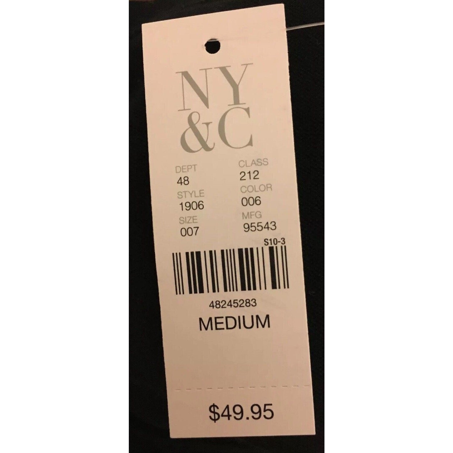 New York & Company Women's size M black rayon knit long sleeve shirt NWT $49.95