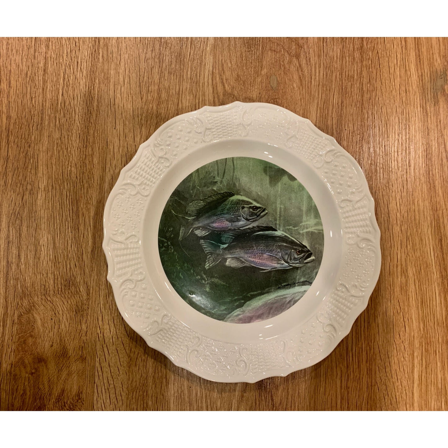6 Hand Colored 10" Wild Life Plates Painted Especially For The House Of Seagram