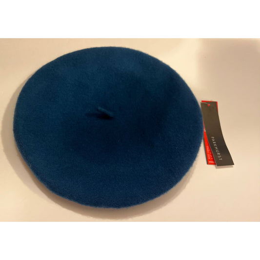 Parkhurst Blue Cotton Knit Beret Hat - NWT