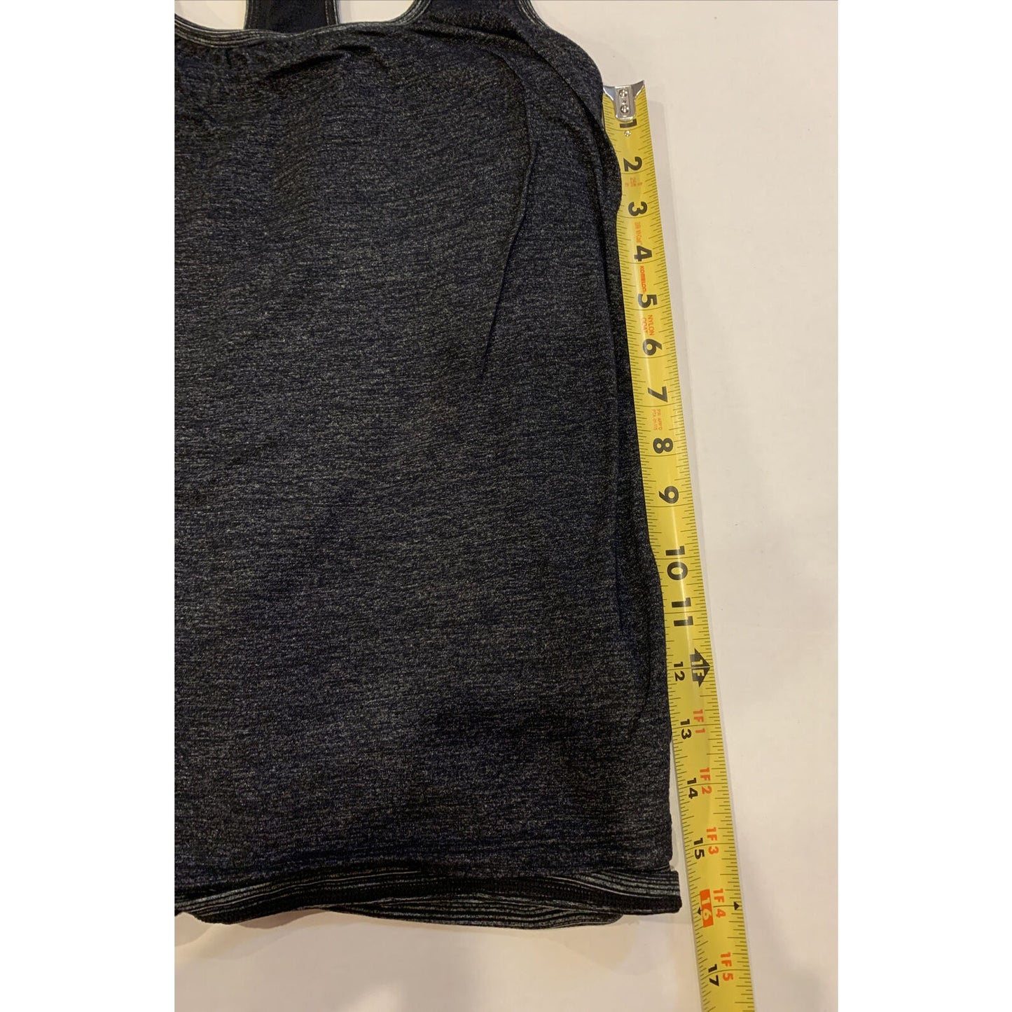 Athleta Tank Razor Back Charcol Gray Double Lined Small S - EUC