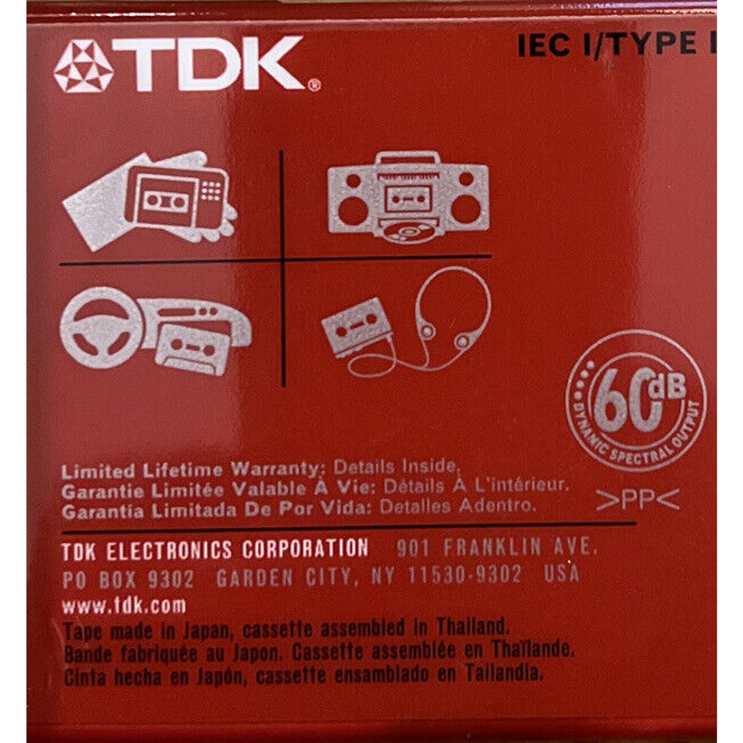 TDK D60 High Output Superior Normal Bias Blank Audio Cassette Tapes Qty 7