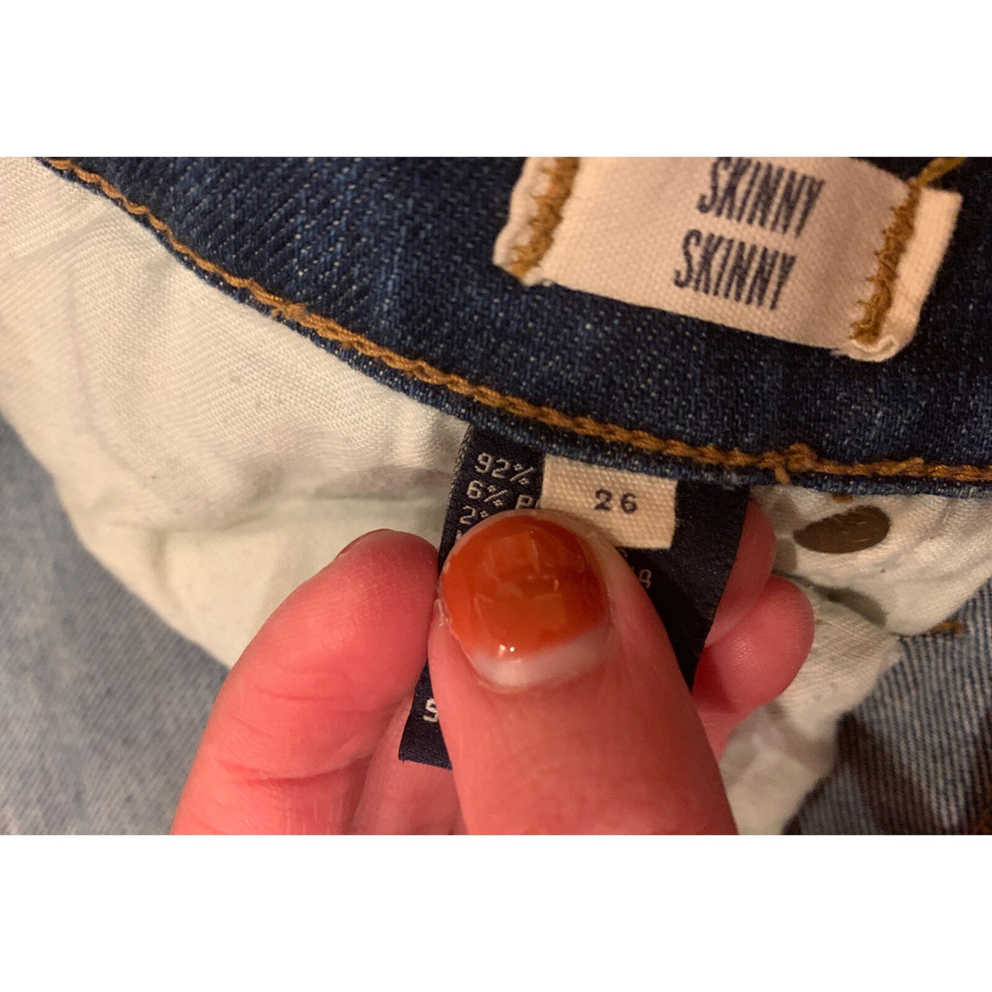 Madewell Size 26 Skinny Skinny Blue Jeans Patched Distressed Denim 26 - EUC