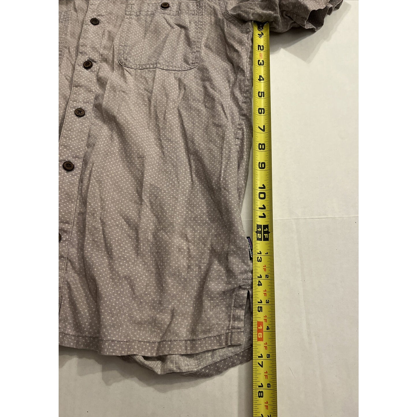 Patagonia Button Up Shirt Adult Small Gray Short Sleeve Mens
