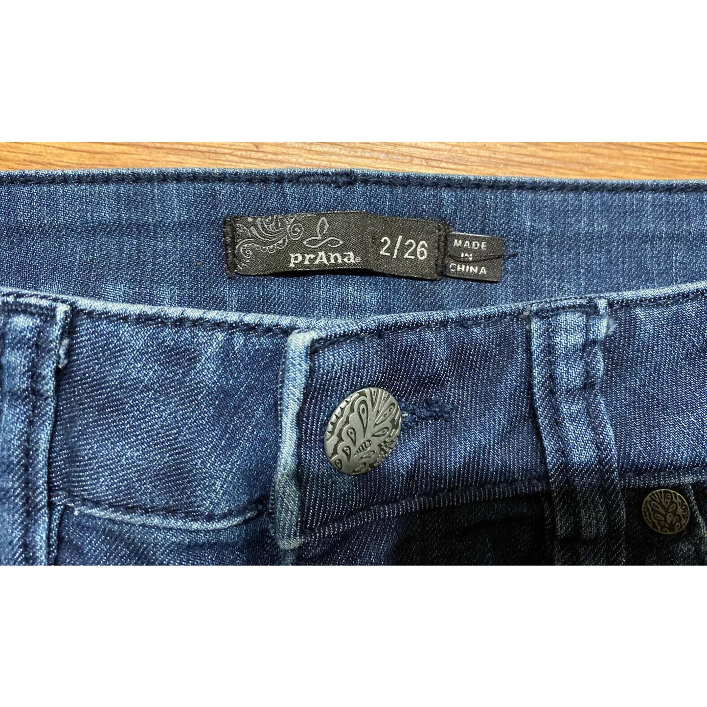 PrAna Women's Slim Skinny Jeans Medium Wash Size 2 / 26 Organic Cotton