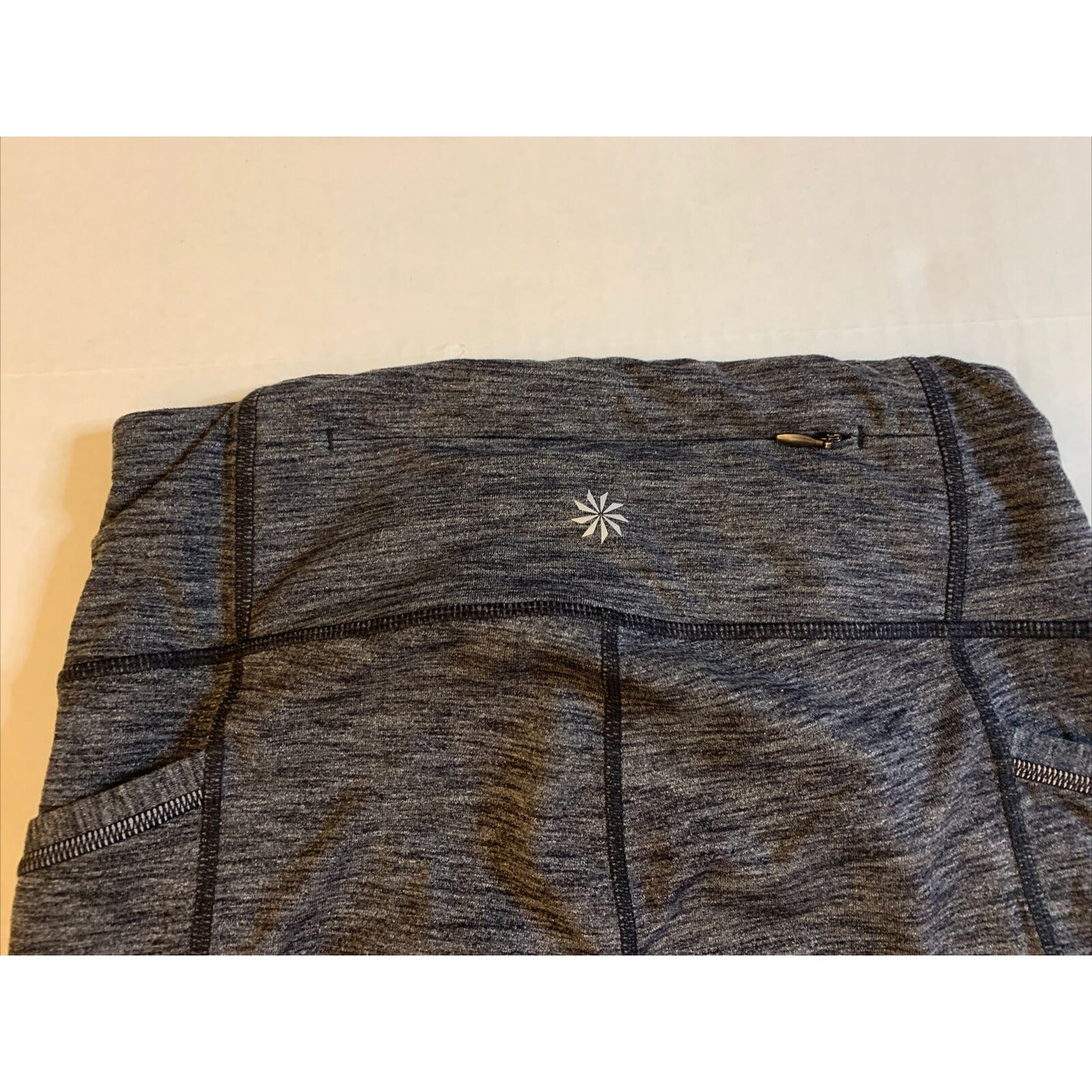 Athleta Gray Black Leggings Athletic size Small S - EUC
