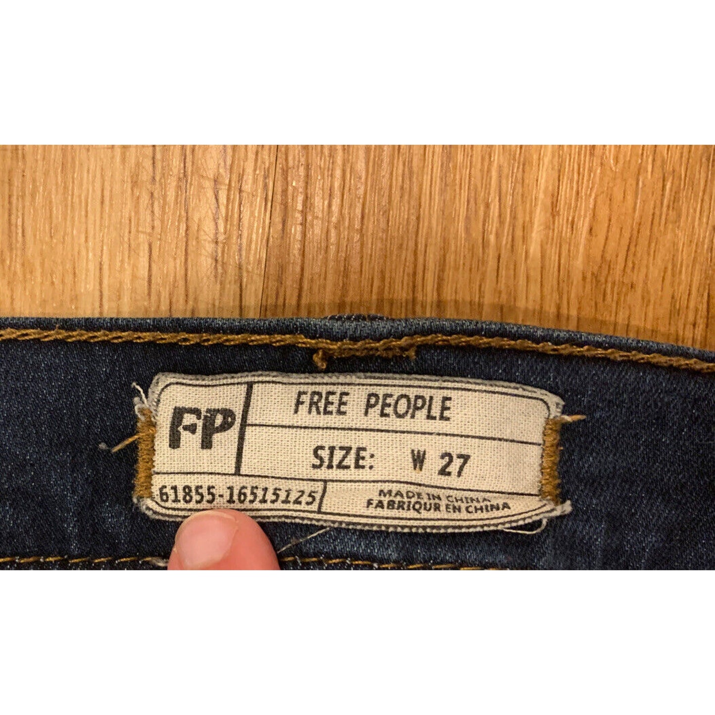 Free People FP Skinny Dark Blue Wash Jegging Jeans Waist 27 - EUC