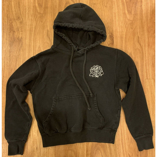 Obey Rose Black Hooded Sweatshirt Size XS